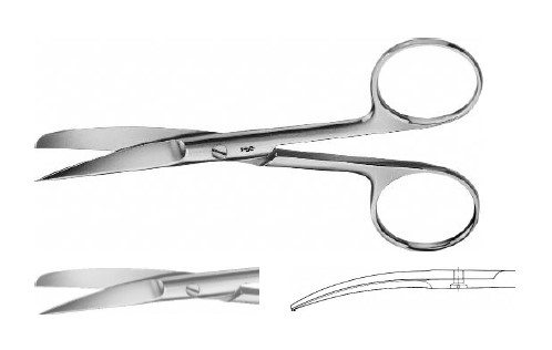 ХІРУРГ. НОЖИЦІ ВИГНУТІ Г/Т 130MM